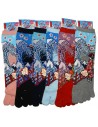 Chaussettes 5 orteils mi-mollet - Du 35 au 39 - Maiko et vague. Chaussettes orteils japonaises.