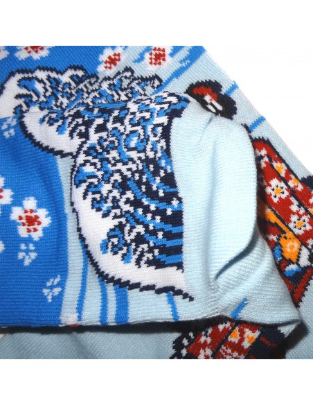 Chaussettes 5 orteils mi-mollet - Du 35 au 39 - Maiko et vague. Chaussettes orteils japonaises. Chaussettes 5 orteils mi-mollet - Du 35 au 39 - Maiko et vague. Chaussettes orteils japonaises.
