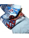 Chaussettes 5 orteils mi-mollet - Du 35 au 39 - Maiko et vague. Chaussettes orteils japonaises.