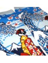 Chaussettes 5 orteils mi-mollet - Du 35 au 39 - Maiko et vague. Chaussettes orteils japonaises.