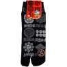 Chaussettes japonaises tabi - Du 39 au 43 - Motifs Kamon. Chaussettes à orteils.