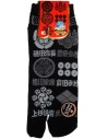 Chaussettes japonaises tabi - Du 39 au 43 - Motifs Kamon. Chaussettes à orteils.