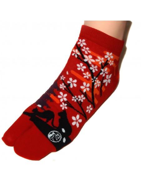 Chaussettes japonaises Tabi - Du 35 au 39 - Neko Fuji. Chaussettes orteils.