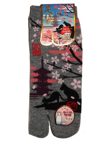 Tabi socks - Size 35 to 39 - Neko Fuji. Split toes japanese socks