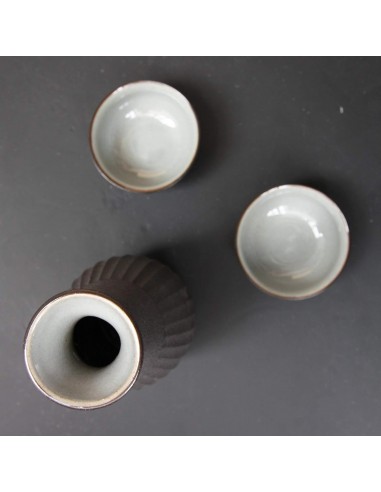 Tetsuhai Sake Set. Japanese pottery and earthenware.