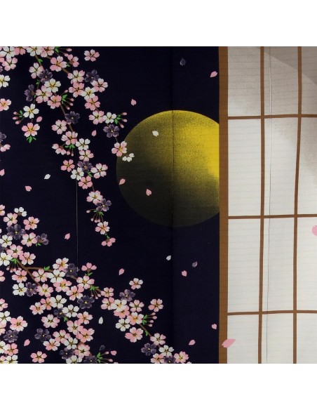 Noren en polyester - Shôji Yozakura. Rideaux japonais et décoration japonaise. Noren en polyester - Shôji Yozakura. Rideaux japonais et décoration japonaise.