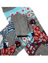 Chaussettes japonaises tabi - Du 39 au 43 - Motifs Maiko et vague. Chaussettes à orteils.