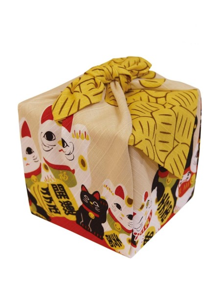 Furoshiki 50x50 cream - Maneki Neko Furoshiki 50x50 cream - Maneki Neko