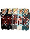 Chaussettes japonaises tabi - Du 39 au 43 - Masque de Kabuki. Chaussettes doigts de pied.