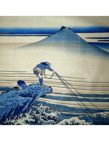 Furoshiki 50x50 - Le Pêcheur de Kajikazawa. Tissus et textile japonais