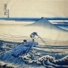 Furoshiki 50x50 - Le Pêcheur de Kajikazawa. Tissus et textile japonais