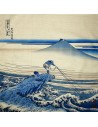 Furoshiki Japanese cloth 50x50 - - The Lone Fisherman at Kajikazawa