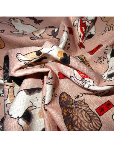 Furoshiki 50x50 - Myokaiko Gojusanbiki. Tissus et textile japonais