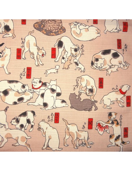 Furoshiki 50x50 - Myokaiko Gojusanbiki. Tissus et textile japonais Furoshiki 50x50 - Myokaiko Gojusanbiki. Tissus et textile japonais