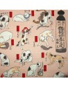 Furoshiki 50x50 - Myokaiko Gojusanbiki. Tissus et textile japonais