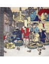 Furoshiki Japanese cloth 50x50 - Morning View of Nihonbashi