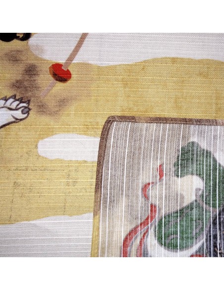 Furoshiki 50x50 - Dieux Fûjin et Raijin. Tissus et textile japonais Furoshiki 50x50 - Dieux Fûjin et Raijin. Tissus et textile japonais