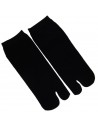 Tabi socks - Size 35 to 39 - Solid black color. Split toes socks