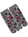 Chaussettes japonaises Tabi - Du 35 au 39 - Geisha et chats. Chaussettes orteils japonaises.