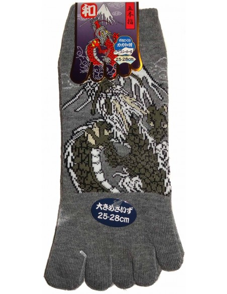 Chaussettes 5 orteils - Du 39 au 43 - Dragon et Mont Fuji. Chaussettes à orteils séparés. Chaussettes 5 orteils - Du 39 au 43 - Dragon et Mont Fuji. Chaussettes à orteils séparés.