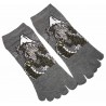 5-toes socks Size 39 to 43 - Dragon and Mount Fuji. Split toes socks.