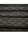 Carré de tissu japonais 52 x 52 bleu nuit - Motifs Seigaha