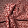 Japanese cloth 52x52 brick red - Seigaha prints