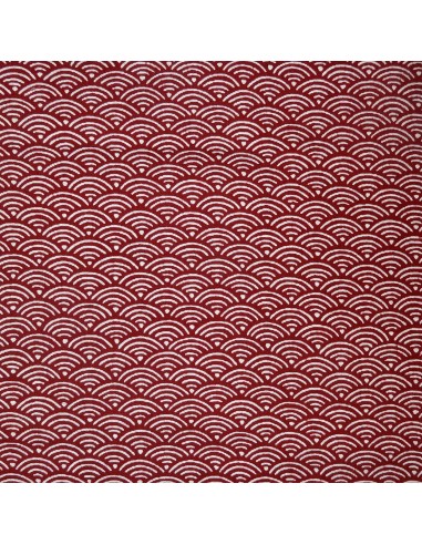 Japanese cloth 52x52 brick red - Seigaha prints
