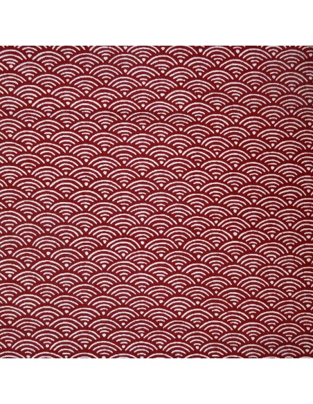 Japanese cloth 52x52 brick red - Seigaha prints
