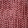 Carré de tissu japonais 52 x 52 rouge brique - Motifs Seigaha