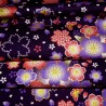Carré de tissu japonais 52 x 52 pourpre - Sakura Chô