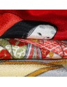 Furoshiki 67x67 rouge - Motif de Hime - Boutique en ligne de tissus japonais furoshiki
