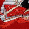 Furoshiki 67x67 - Red - Hime (princess) print. Japanese furishiki cloth online shop.