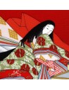 Furoshiki 67x67 rouge - Motif de Hime - Boutique en ligne de tissus japonais furoshiki