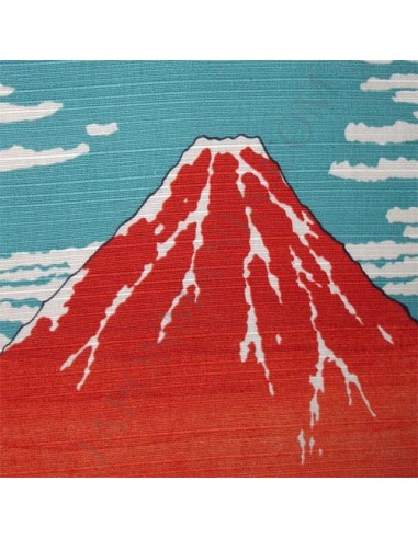 Furoshiki 104x104  bleu - Gaifû kaisei d'Hokusaï