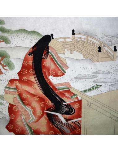Tenugui Ukiyoe Collection - Hime. Traditionnal Japanese cloth.