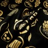 Japanese cloth 52x52 black - Kamon prints. Gift wrapping cloth.