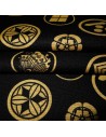 Japanese cloth 52x52 black - Kamon prints. Gift wrapping cloth.