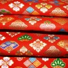 Japanese cloth 52x52 red - Ôgimon prints. Gift wrapping cloth.