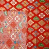Japanese cloth 52x52 red - Ôgimon prints. Gift wrapping cloth.