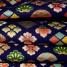 Japanese cloth 52x52 blue - Ôgimon prints. Gift wrapping cloth.