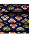 Japanese cloth 52x52 blue - Ôgimon prints. Gift wrapping cloth.