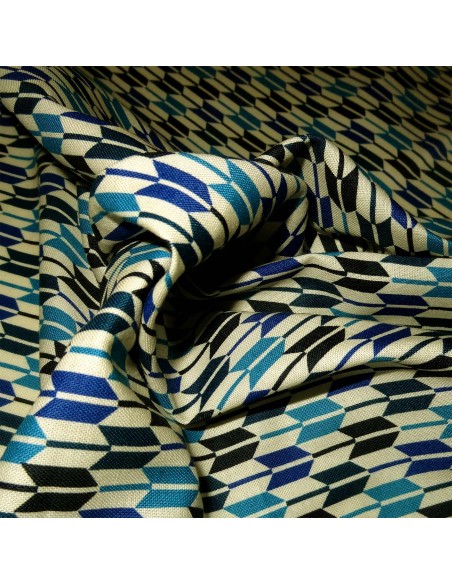 Carré de tissu japonais 52 x 52 écru - Motifs Yagasuri. Emballage cadeaux en tissu.