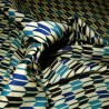 Japanese cloth 52x52 ecru - Yagasuri patterns. Gift wrapping cloth.