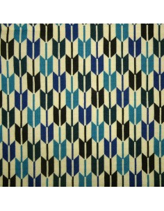 Carré de tissu japonais 52 x 52 écru - Motifs Yagasuri. Emballage cadeaux en tissu. 2
