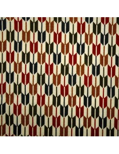 Carré de tissu japonais 52 x 52 écru - Motifs Yagasuri. Emballage cadeaux en tissu. 2