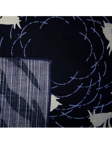 Japanese Furoshiki cloth 50x50 night blue - Tsuki no Usagi. Reusable gift wrapping fabric.