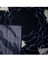 Furoshiki tissu japonaise 50x50 bleu nuit - Tsuki no Usagi. Emballage cadeaux réutilisable en tissu.