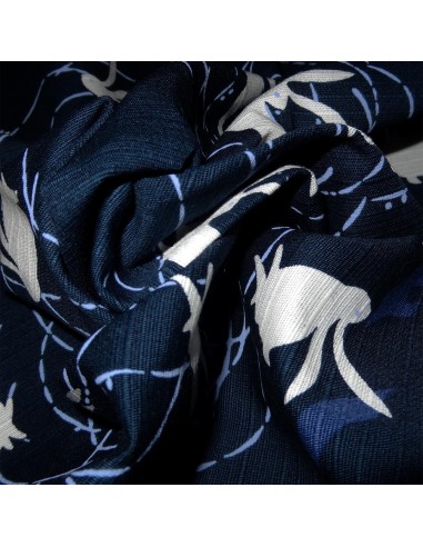 Japanese Furoshiki cloth 50x50 night blue - Tsuki no Usagi. Reusable gift wrapping fabric.