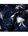 Furoshiki tissu japonaise 50x50 bleu nuit - Tsuki no Usagi. Emballage cadeaux réutilisable en tissu.